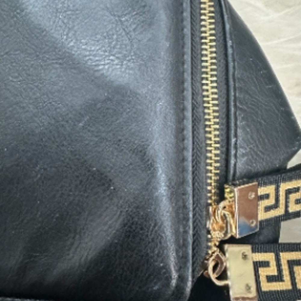 Versace Black Backpack with Gold Accents - Picture 2 of 11